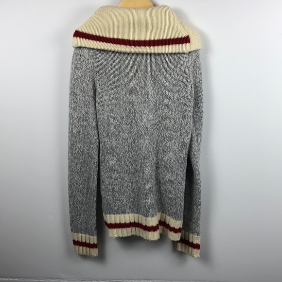 Long cardigan/jersey with red cabin stripe - Picture 6 of 6